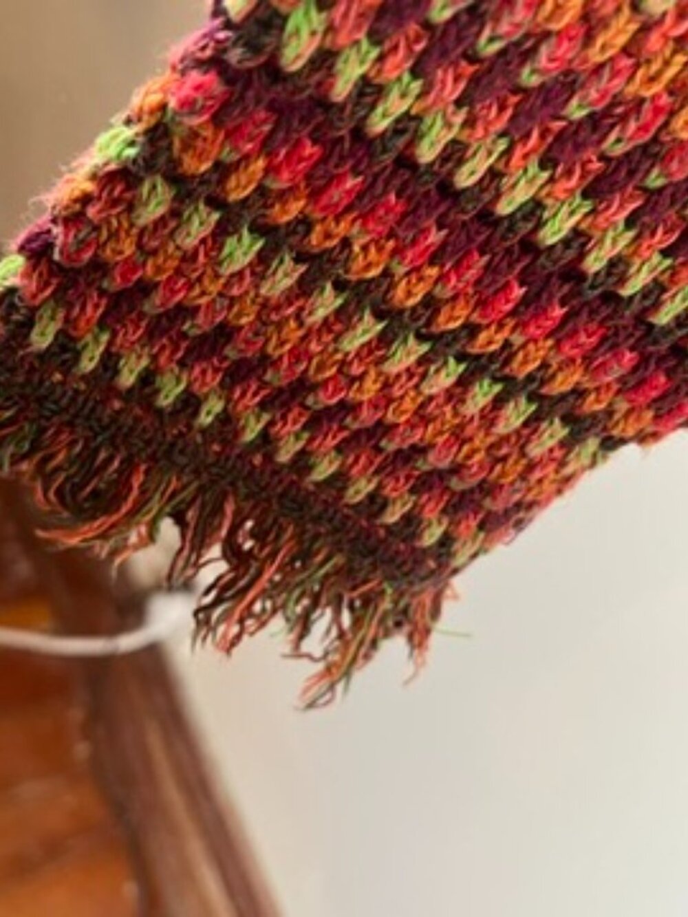 Vintage Multicolored Striped With Fringed Relis Knitwear Cardigan medium - Picture 5 of 7
